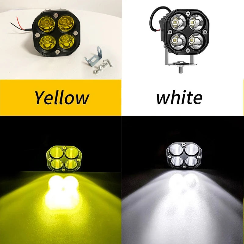 For Motorcycle Inch 40W Work Spot Offroad Driving Truck SUV ATV