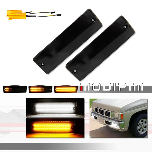 For Nissan D21 Hardbody Pickup & Switchback Dynamic Amber Front