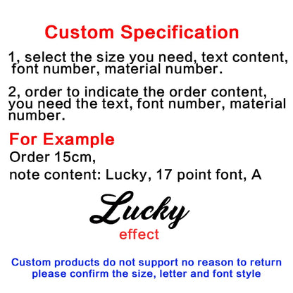 Custom Personality Text Name Sticker Windshield Bumper