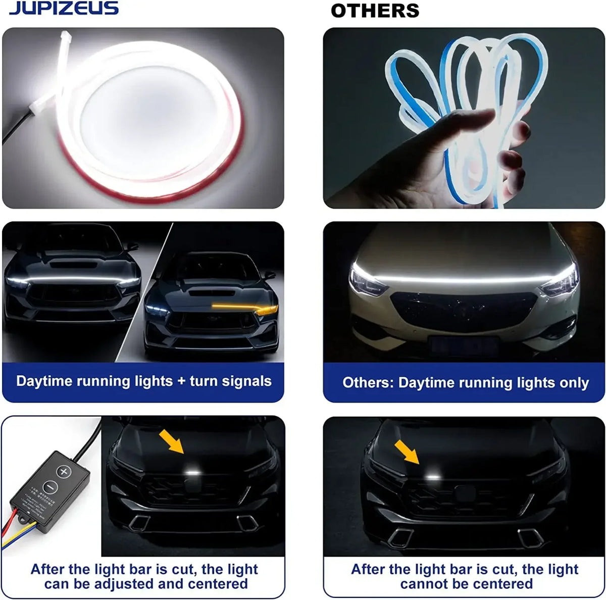 Daytime Running Strip Start Scan Yellow Turn Signal Indicator