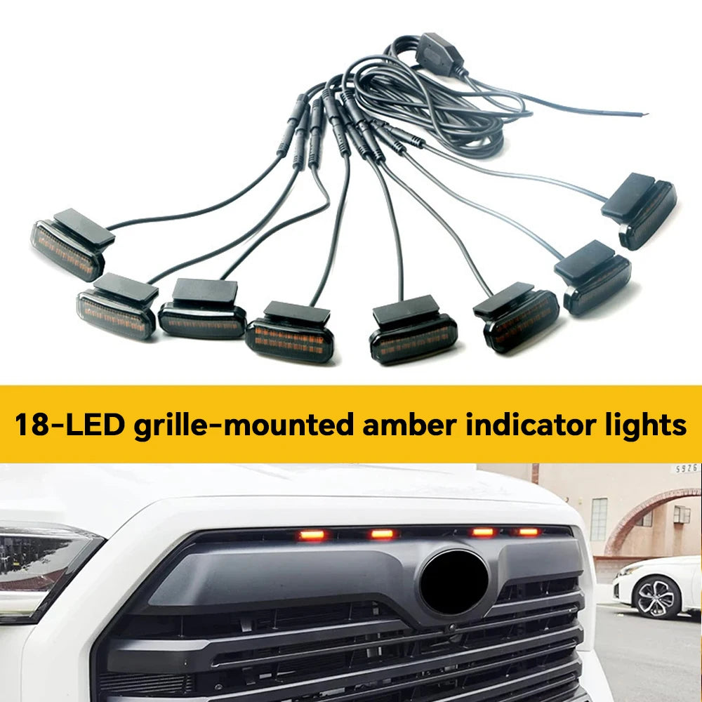 For Pickup Offroad 12V 18LED Front Grille Model Daytime Running