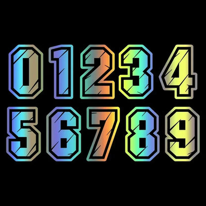 Sticker No Background Figures Racing Number Helmet Vinyl Decals
