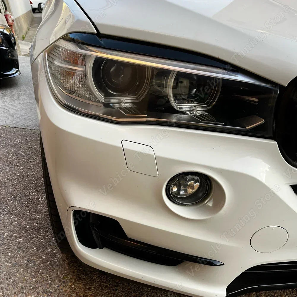 For BMW X5 X6 F15 F16 2PCS Gloss Eyebrow Eyelids 30D 35I 40D