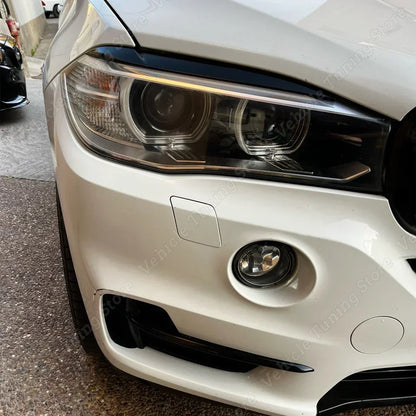 For BMW X5 X6 F15 F16 2PCS Gloss Eyebrow Eyelids 30D 35I 40D