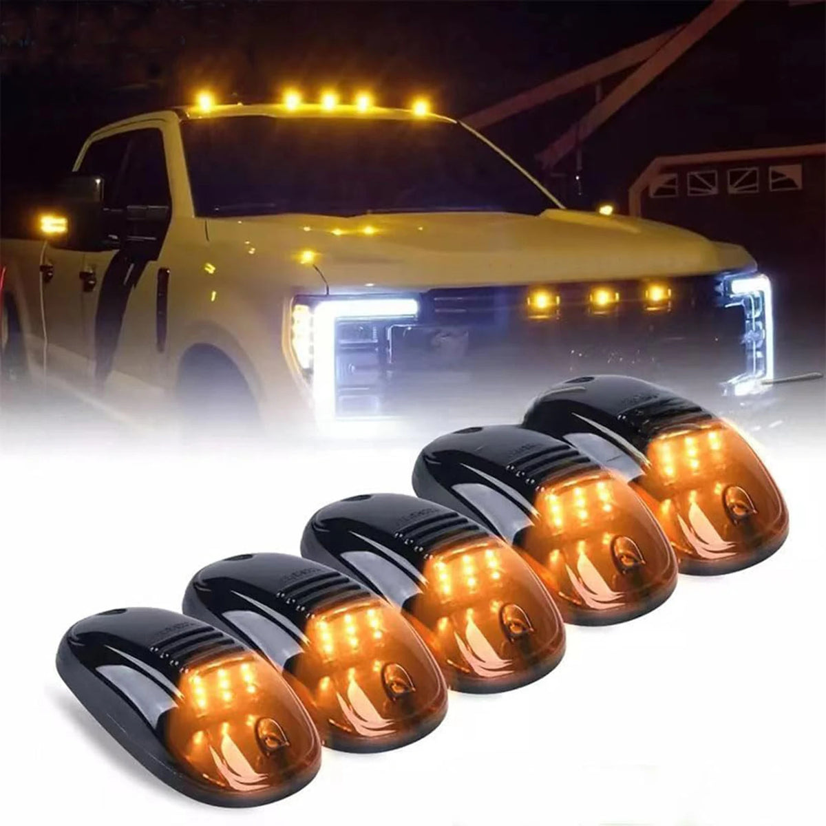 5PCS Truck Cab Waterproof Leds Roof Marker Pickup