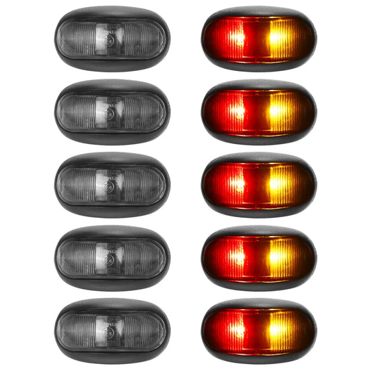 10PCS Side Marker Red Yellow Waterproof Rear Indicator Warning