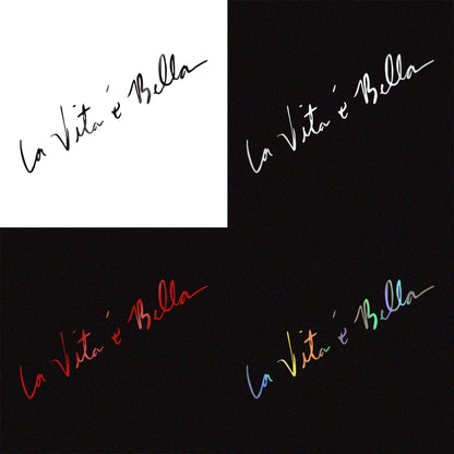 La Vita E Bella Letters Reflective Sticker Decals Vinyls