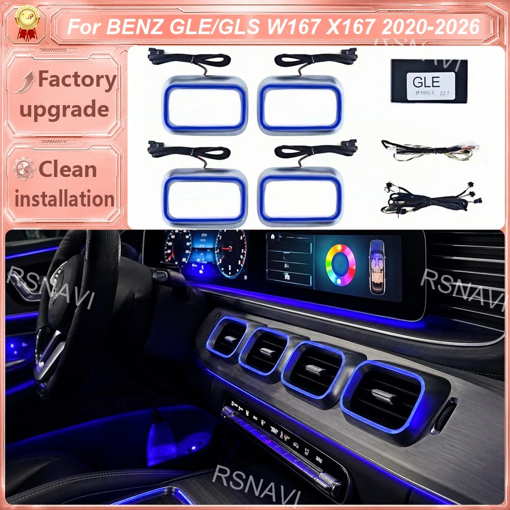 Front A C Vent Surround Trim Ambient Lighting Compatible