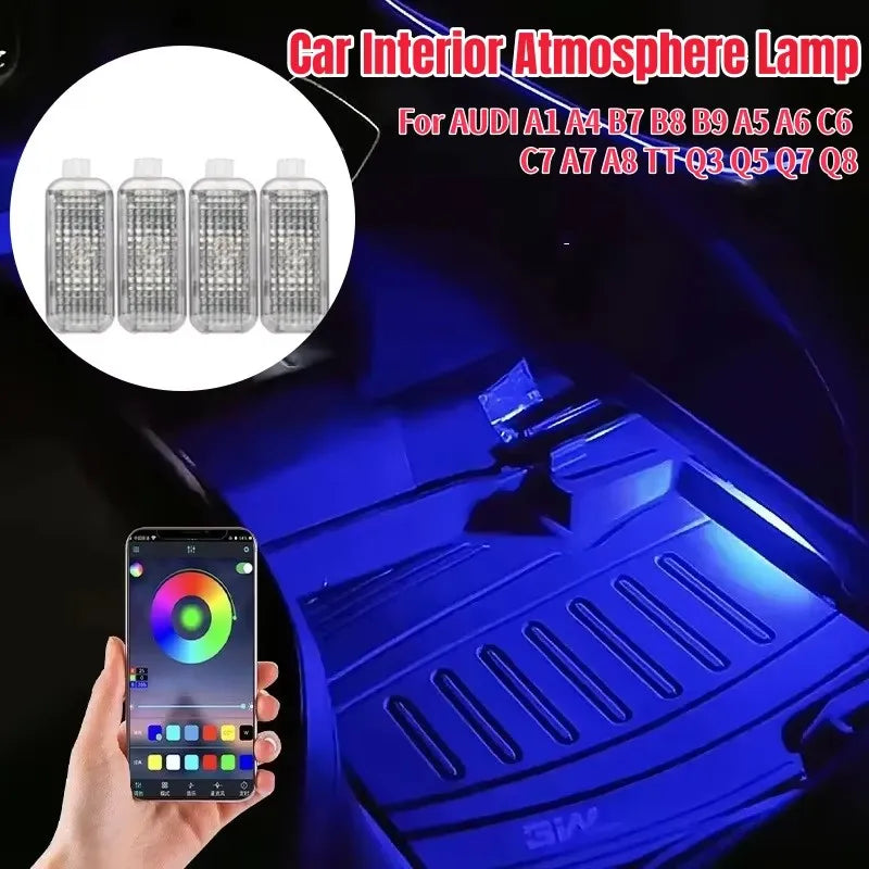 For Audi A1 A4 B7 B8 Footwell Interior Atmosphere B9 A5 A6 C6 C7