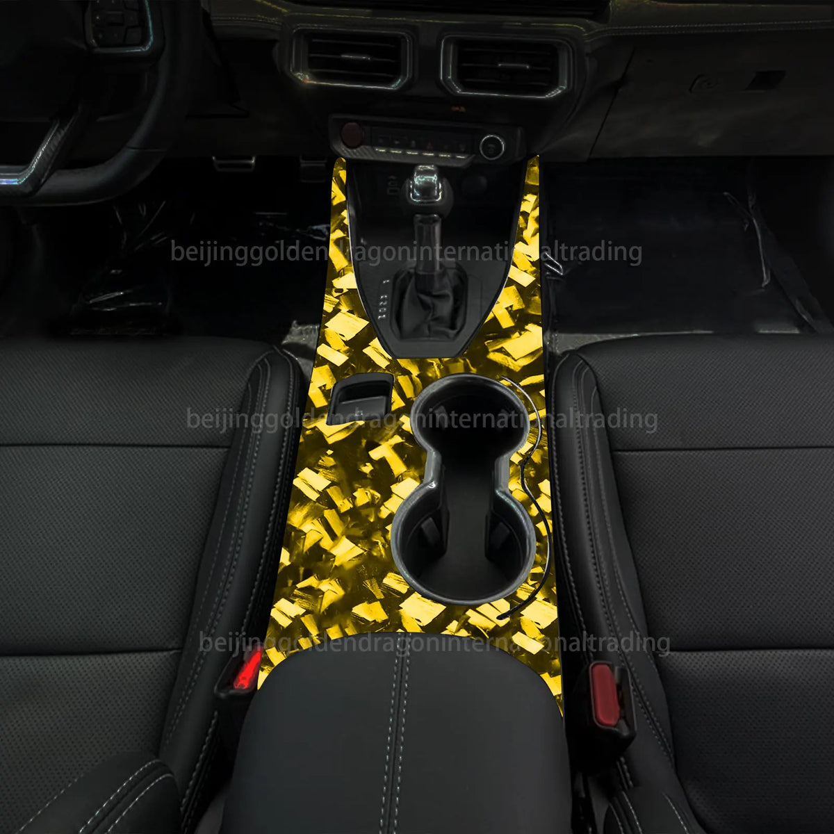 For Ford Mustang Gt 2024-2026 Yellow Forged Carbon Fiber Gear