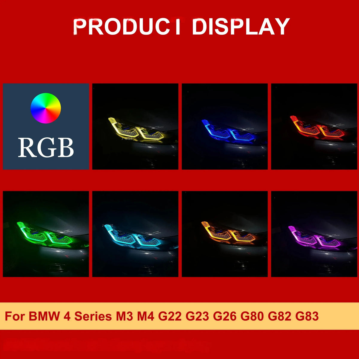 For BMW M3 M4 G80 G82 Laser Headlight Upgrade Set RGB Drl APP