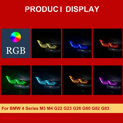 For BMW M3 M4 G80 G82 Laser Headlight Upgrade Set RGB Drl APP