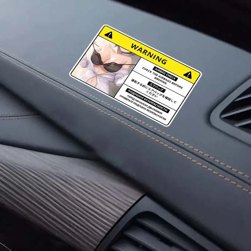 Sticker Warning Make Sure That All Passengers Are Properly
