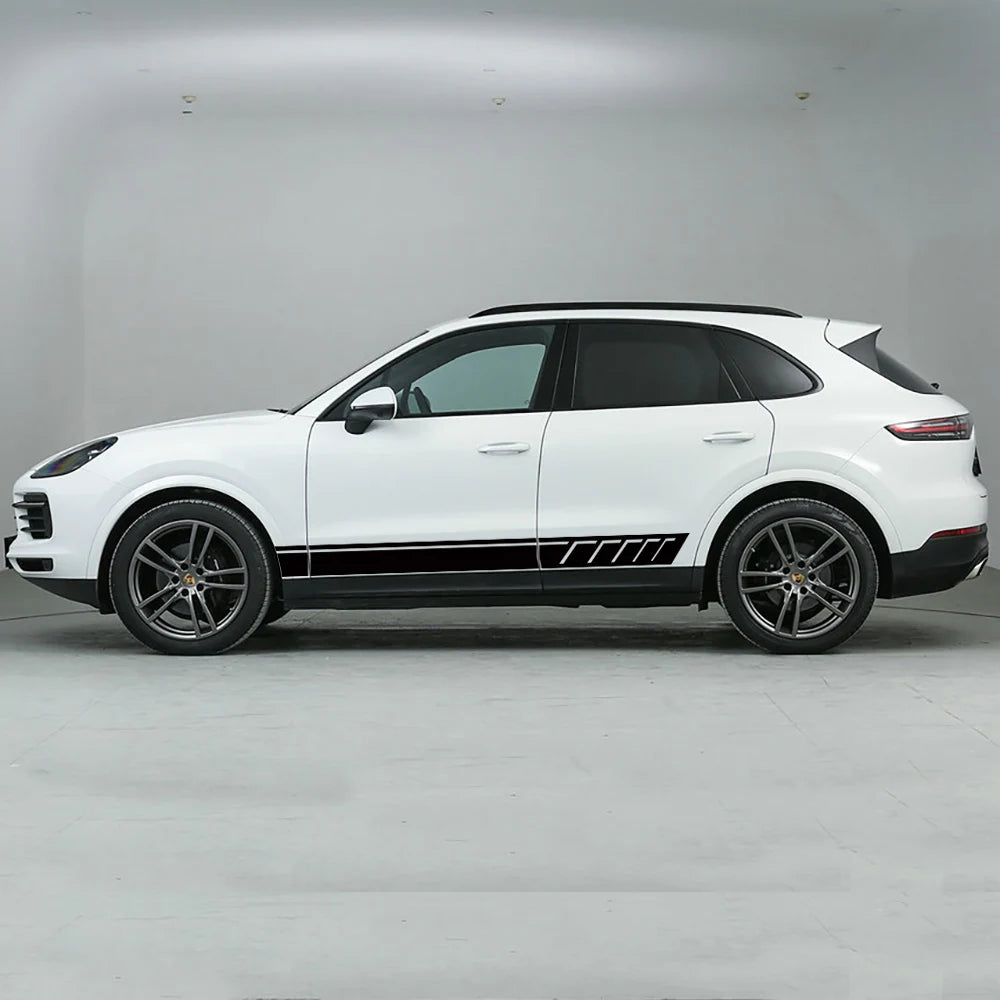 For Porsche Cayenne Side Skirt Body Under Strips Decal Stickers