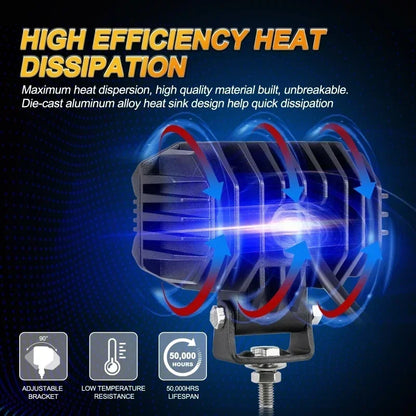 For Jeep Wrangler Auxbeam Inch Pods Auxiliary Work Spot Flood