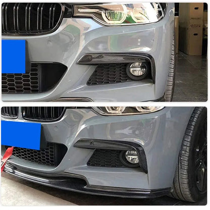 For BMW 3 Series F30 F31 Carbon Fiber Front Bumper Fog Cover