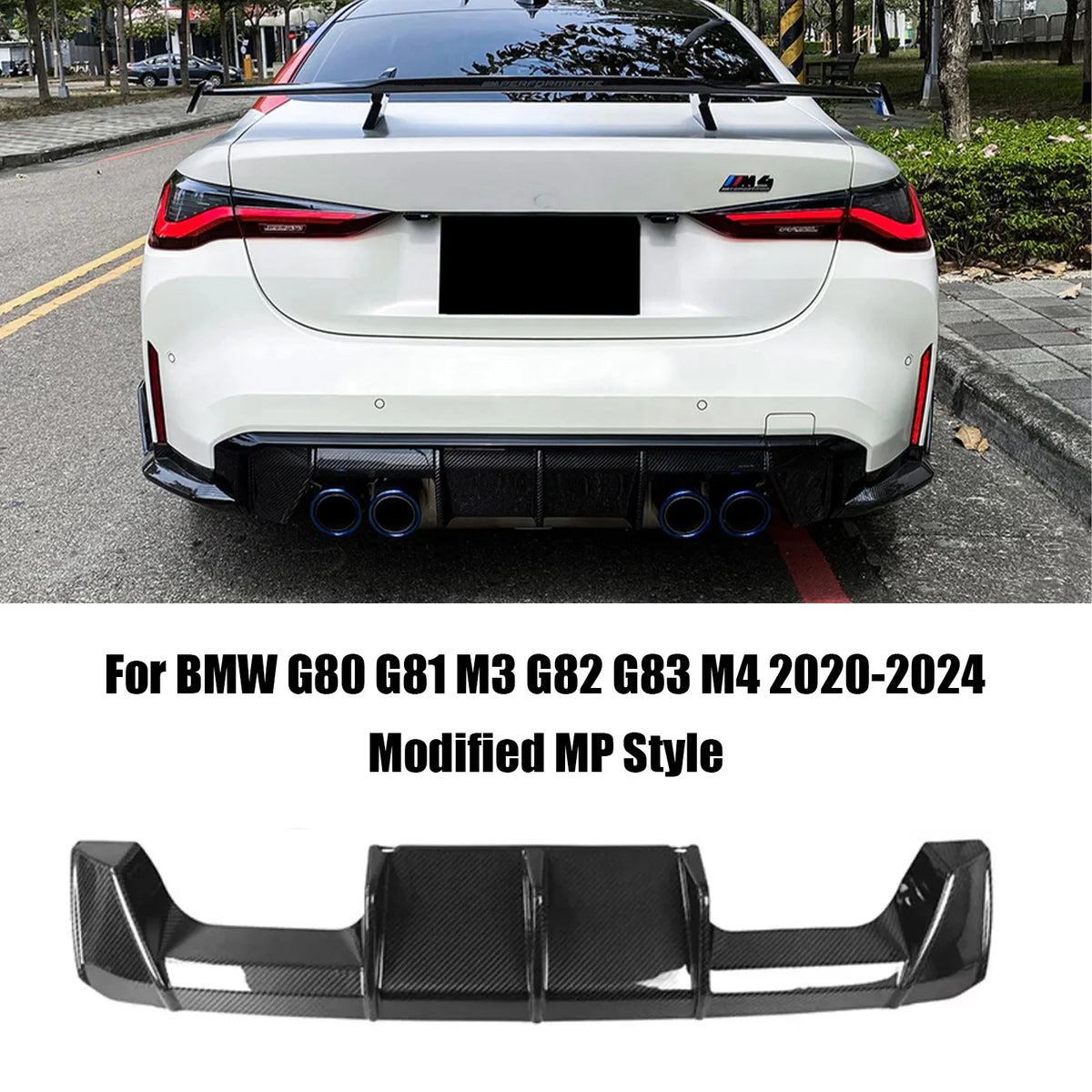 For BMW G80 G81 M3 G82 G83 M4 Modified Mp 2020-2024 Rear Bumper