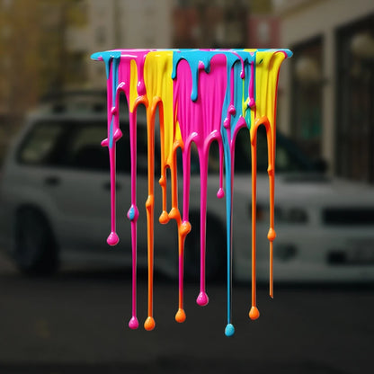 For Body Bumper Self-adhesive Vinyl Decals 1PC Fluid Rainbow