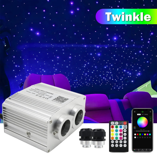 16W Rgbw Double Head Fiber Optic Star Ceiling Twinkle