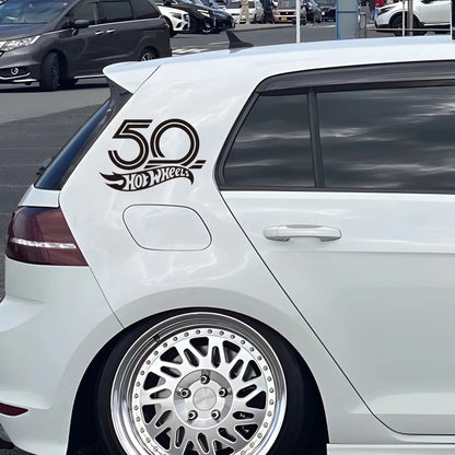 50TH Anniversary Hoe Fire Wheel Cartoon Sticker Stay Away