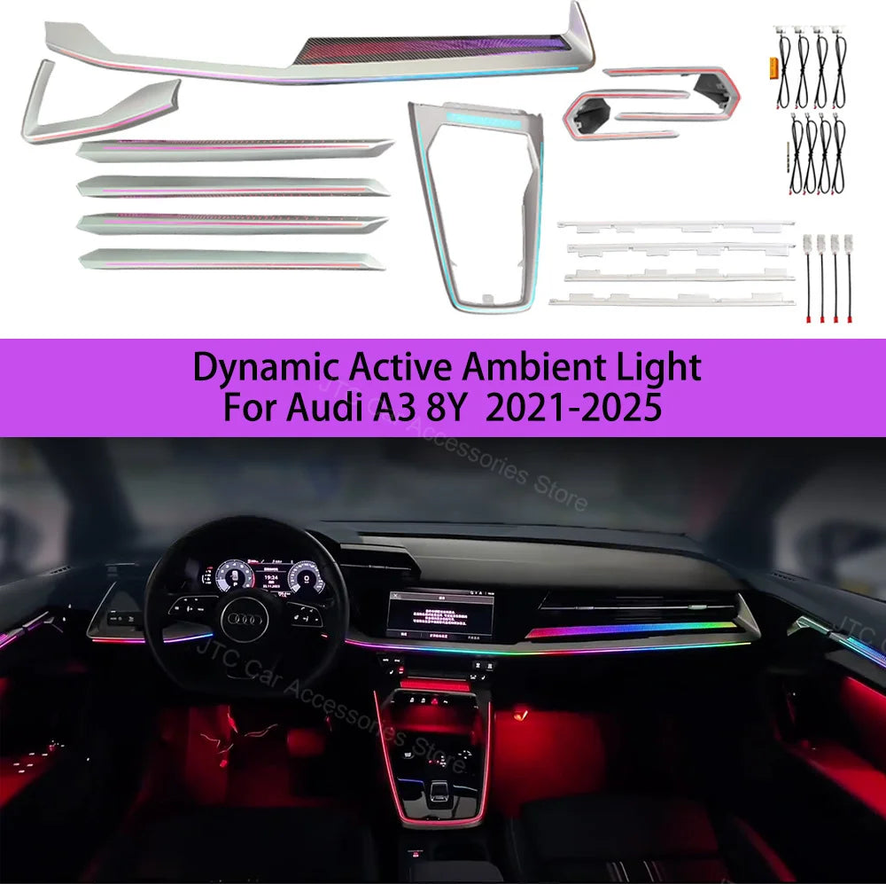 For Audi A3 8Y S3 RS3 Ambient Dashboard 2021-2025 Air Vent