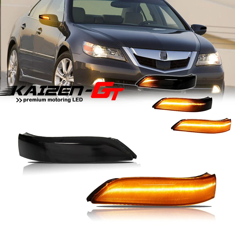 For 2008-2013 Honda Accord CP1 CP2 Sequential Amber Front Side