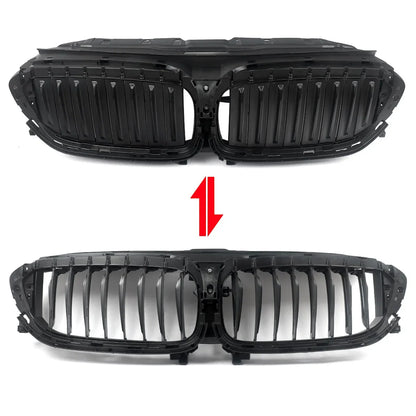For BMW 5 Series G30 G31 520I 530D 2017 2020 Black Grill Grid