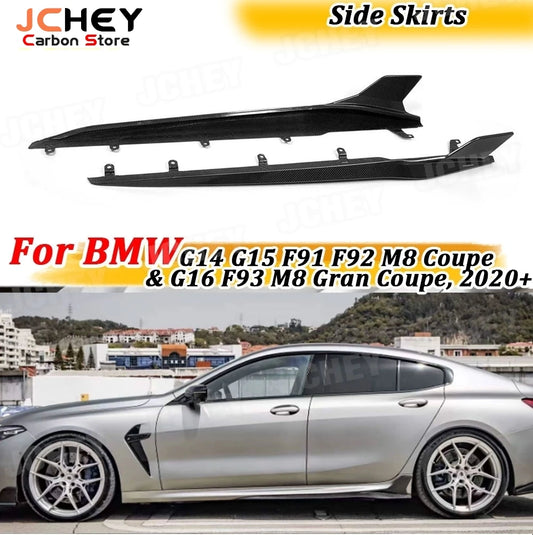 For BMW 8 Series G14 G15 Jchey Dry Carbon Fiber Side Skirts