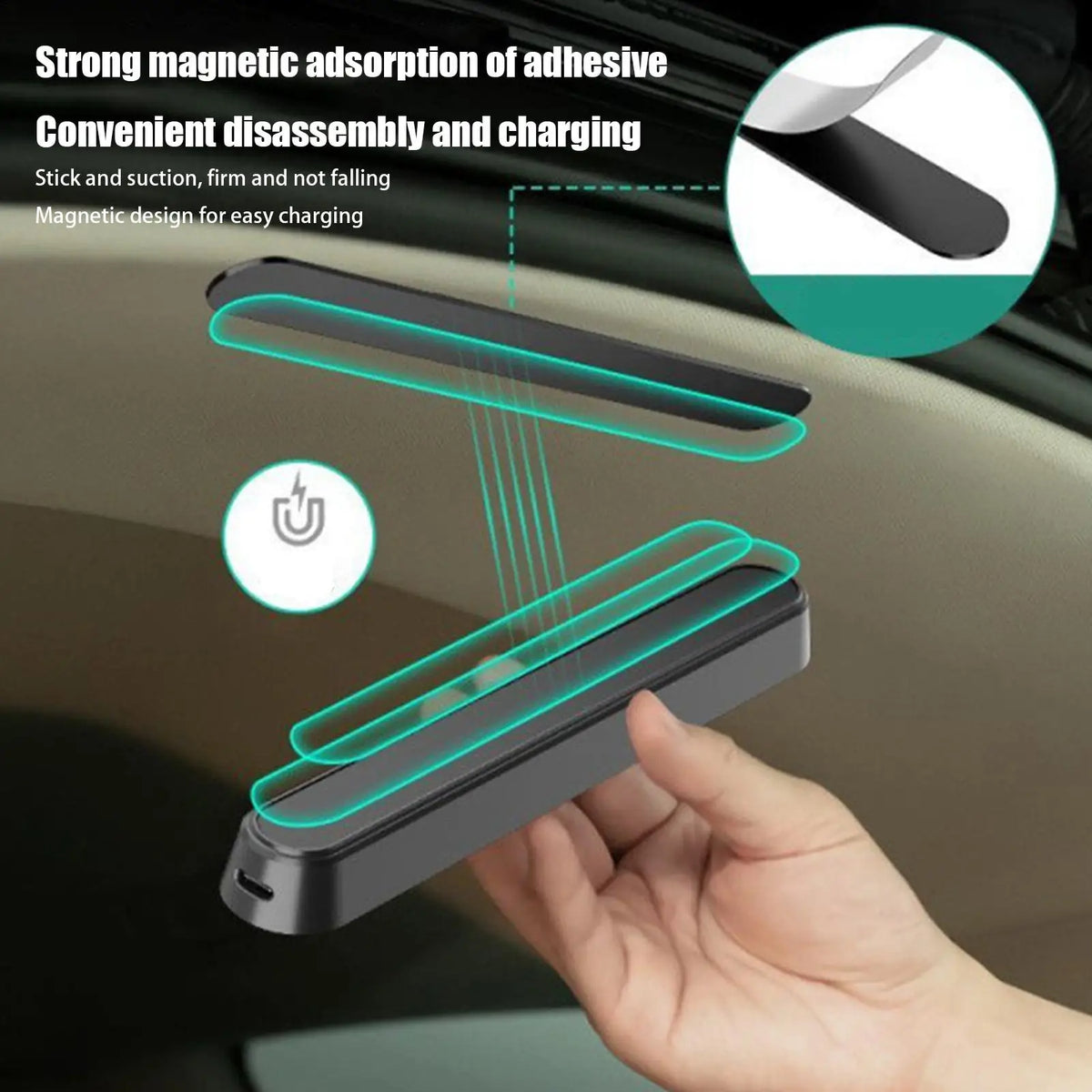Trunk Sensor USB Rechargeable Magnetic Ceiling Bars Dome Lighting