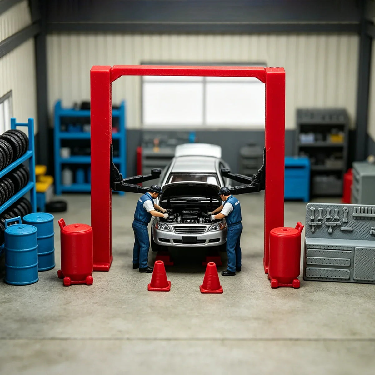 Miniature Repair Work Equipment Model Scale Realistic Scene