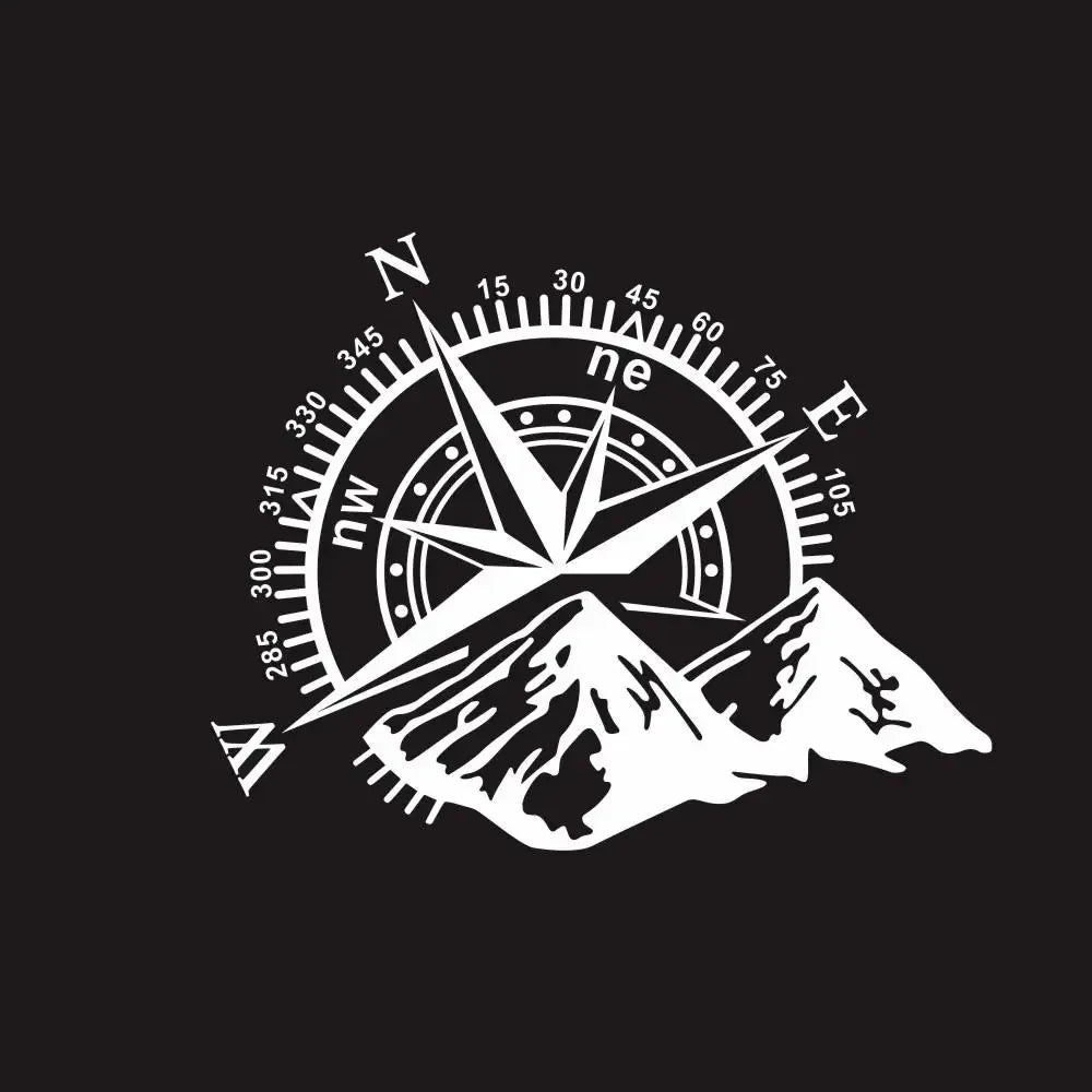 28CM 4X4 Compass Leaf Navigate Mountain Offroad Waterproof Pvc