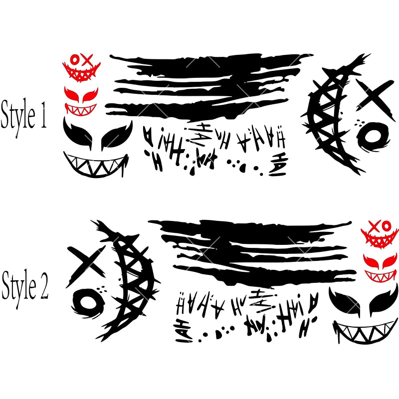 Scary Ahahah Pattern Sticker Body Sporty Jdm Stickers Exterior