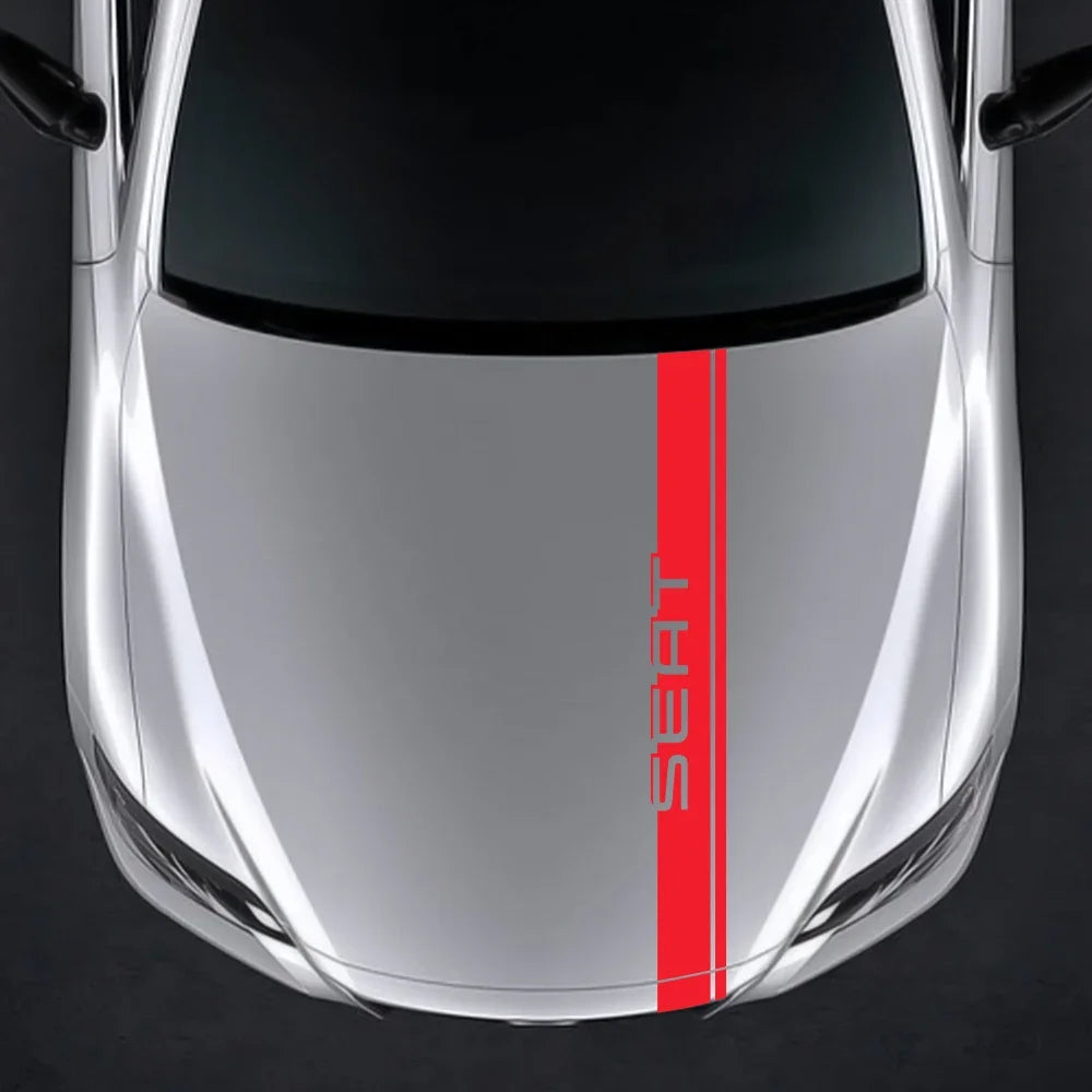 For SEAT Ibiza 6J Leon MK2 Hood Stickers Decal Toledo Arona