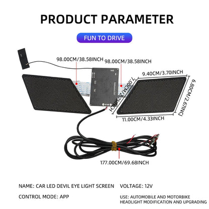 Devil S Eye Display Headlight Modification Animation Angle Eyes