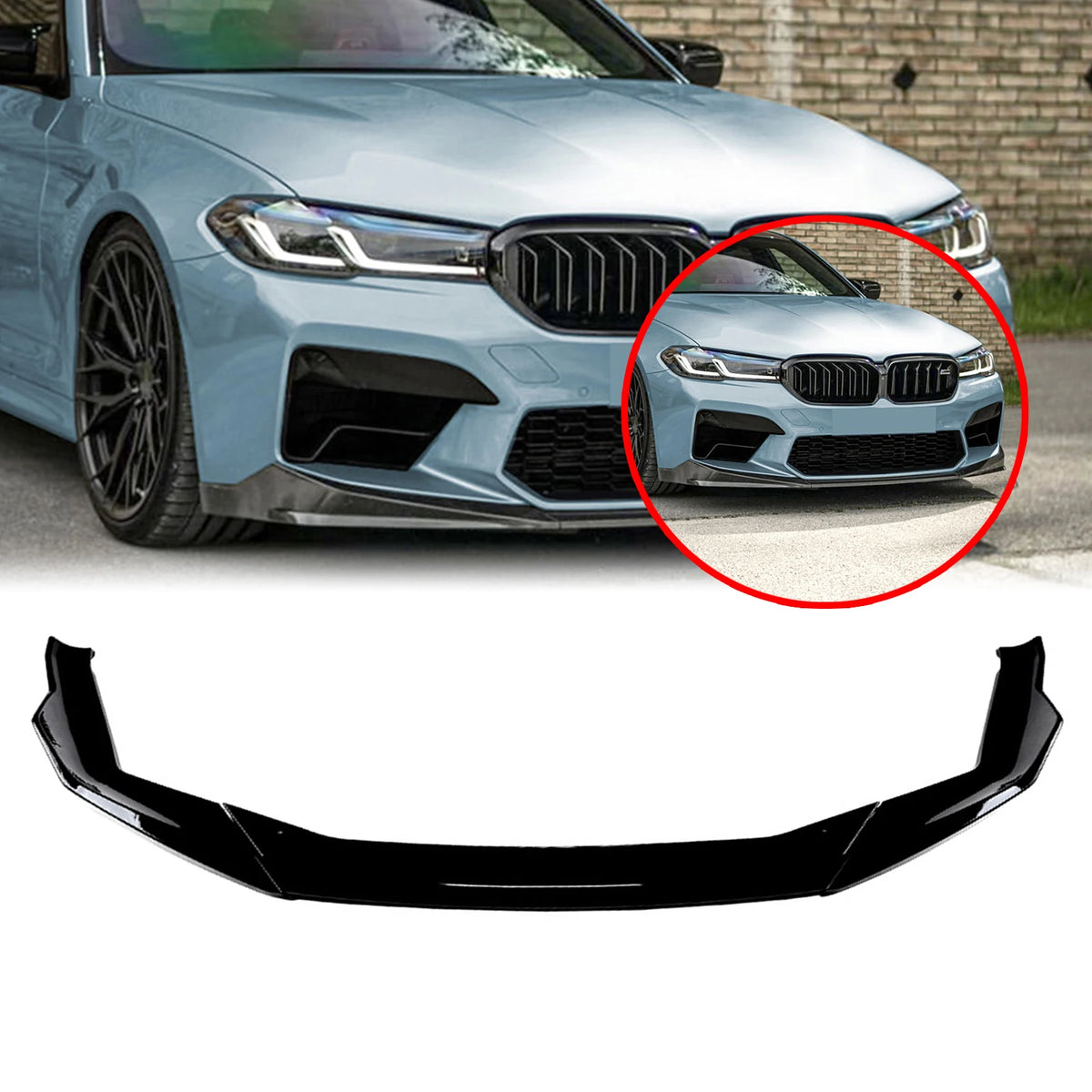 For BMW F90 M5 Lci 2021-2024 Front Bumper Spoiler Lip Carbon