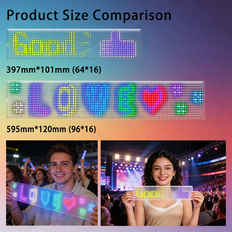 Transparent Windshield Matrix Display Ai Voice RGB Pixel Panel