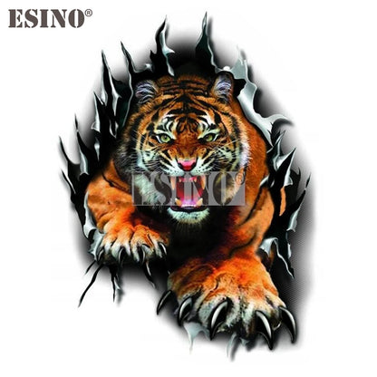 Funny Warning Wild Nature Cruel Angry Tiger Adhesive Pvc