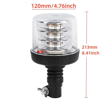 2PCS 12V 24V Amber Warning Emergency Strobe Safety Flashing