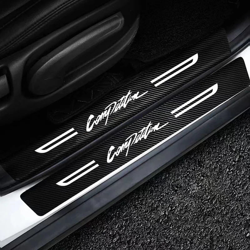 For Mitsubishi Competition Logo Threshold Guard Door Sill Trunk
