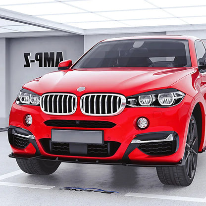 For BMW X6 F16 M Sport 2015-2019 3PCS Set Front Bumper Lip Chin