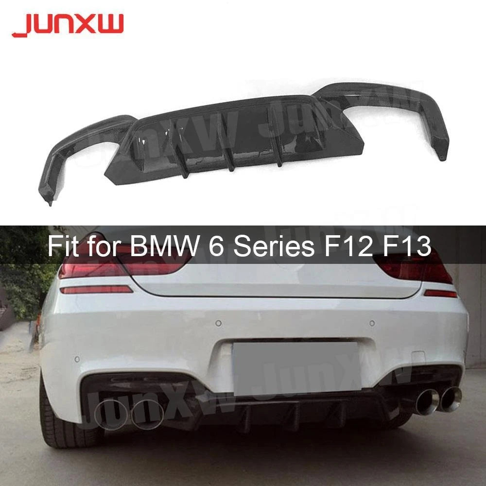 For BMW 6 Series F06 F12 Carbon Fiber Rear Diffuser Fit F13 640I