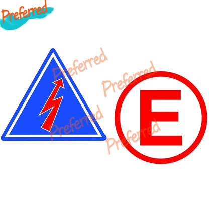 Racing Stickers E Electric Arrow Emergency Motorsport Vinyl Decal