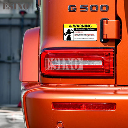 Warning Sexy Lady Girl Airbag Check Pvc Adhesive Decal