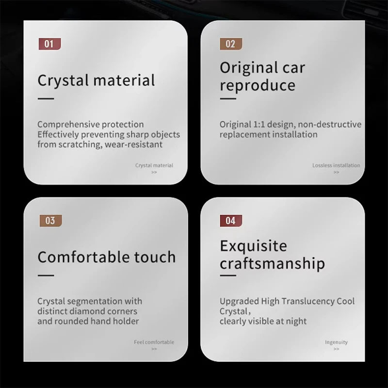 For Mercedes Benz A B Cla Color Gla Glb Gle Gls Crystal Handle