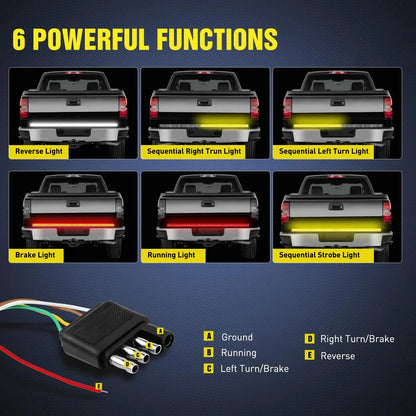 12V 48 Inch Brake Turn Warning Signal Flexible Strip
