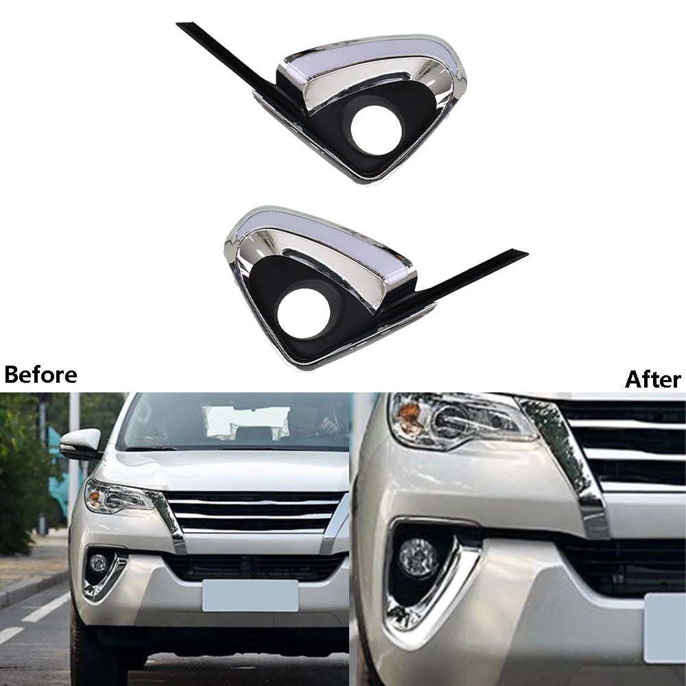 For Toyota Fortuner 2015 2016 2017 2PCS Drl Daytime Running
