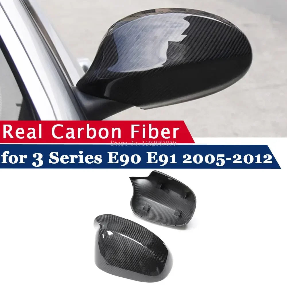 For BMW 3 Series E90 E91 Rearview Mirror Cover 2005-2012 Real