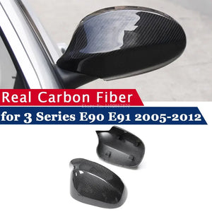 For BMW 3 Series E90 E91 Rearview Mirror Cover 2005-2012 Real