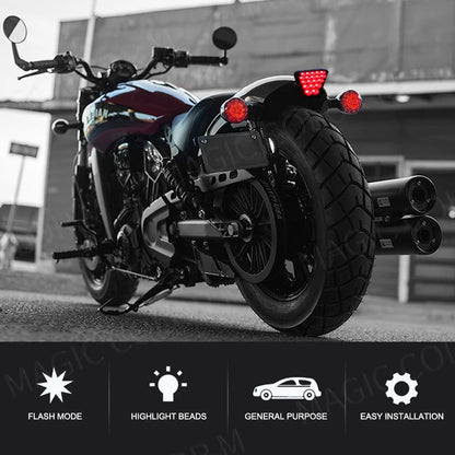 For F1 Style Motorcycle Pilot Triangle Rear Brake Warning Strobe