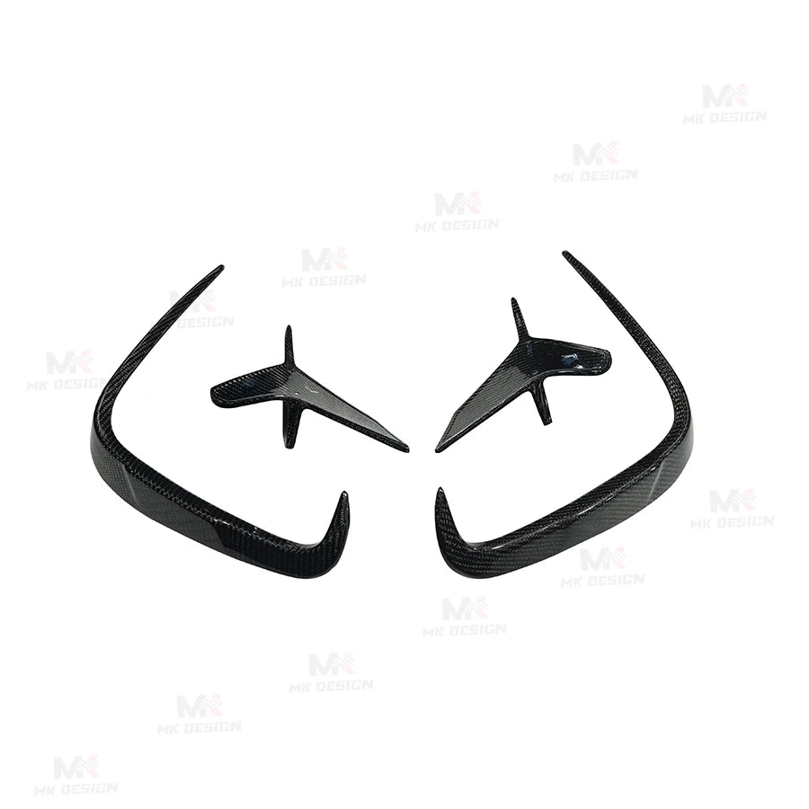 For BMW 8 Series G14 G15 Carbon Fiber Front Bumper Splitters